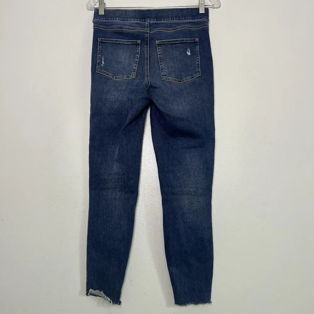 Spanx Womens Pull On Jeggings Jeans Blue Skinny Tummy Control Stretch Sz S Ankle - Picture 10 of 12